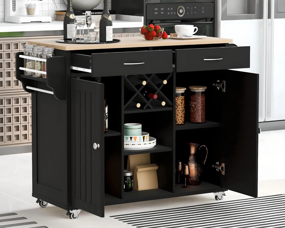 kitchen island cart with storage