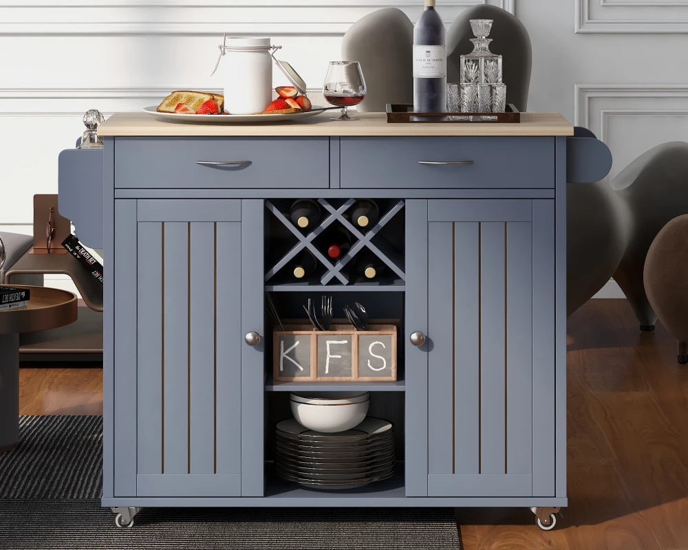 kitchen island cart with storage