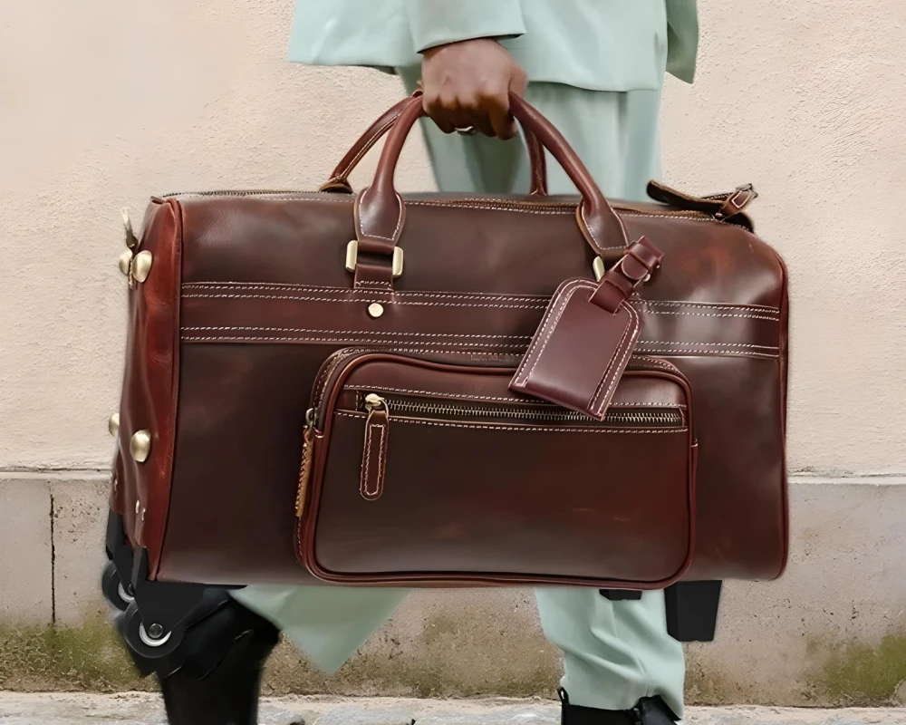 leather trolley luggage